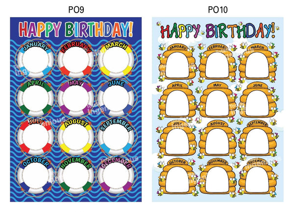 TotallyIngenious Poster Set A Posters Happy Birthday Chart