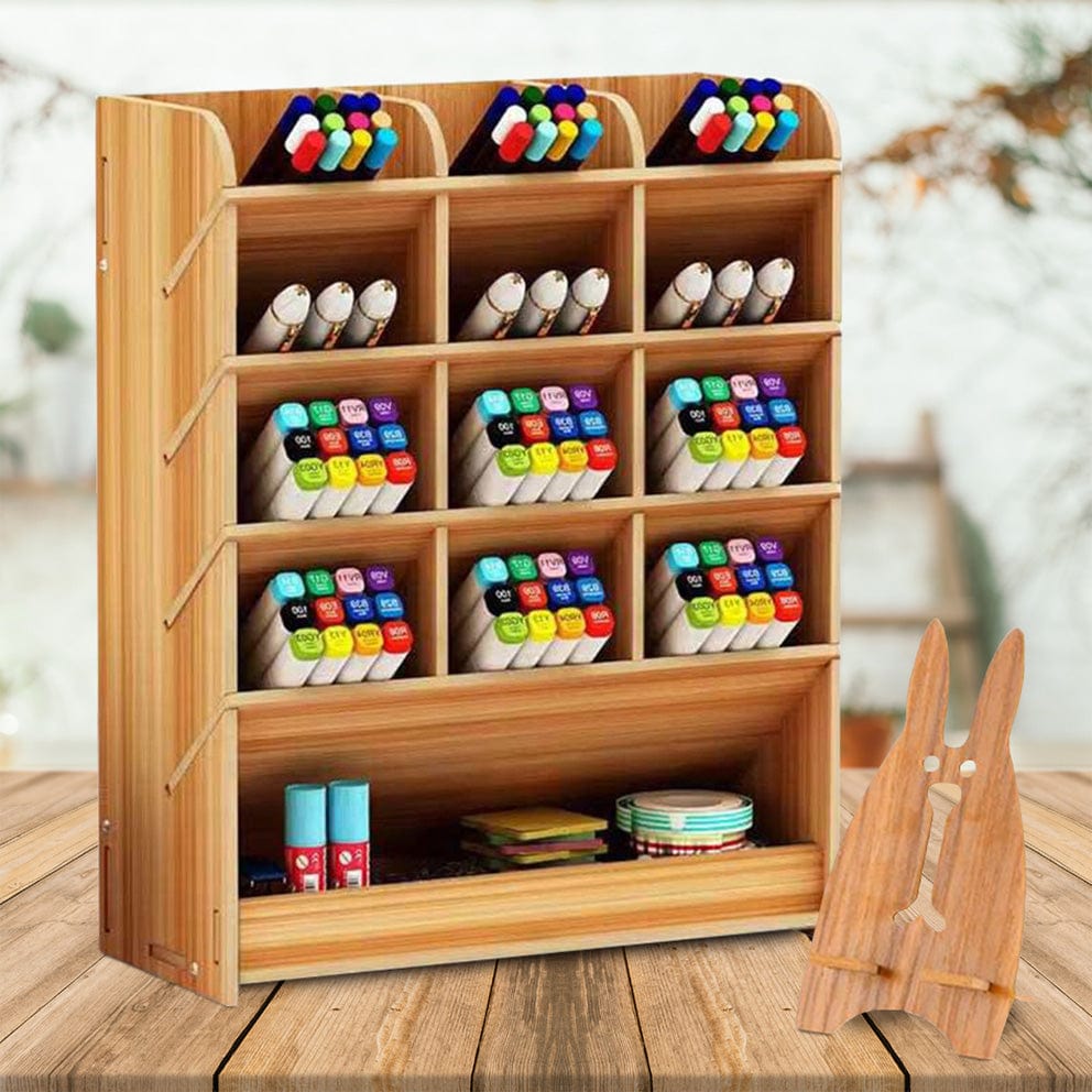 DIY Wooden Desktop Organiser Shelf