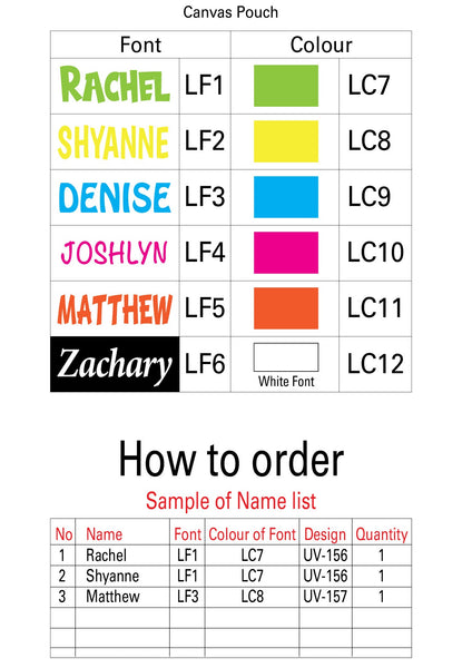 TotallyIngenious Canvas Pouches Personalised Canvas Pouch (Big) (Min. 5pcs)