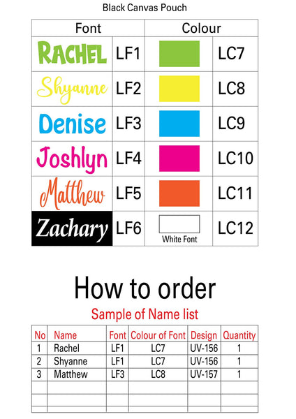 TotallyIngenious Canvas Pouches Personalised Canvas Pouch (Small) (Min. 5pcs)