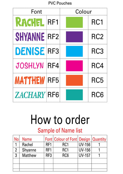 TotallyIngenious Clear PVC Personalised Clear PVC Pouches with Black Zipper (Min. 5pcs)