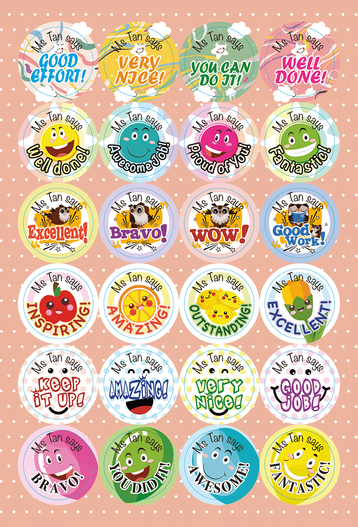 Personalised Teacher's Stickers (EL) Set D