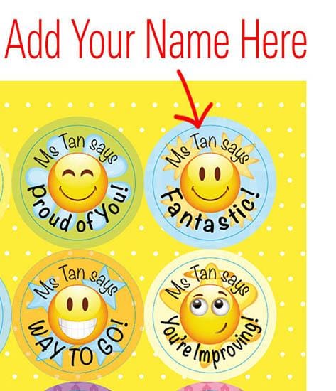 Personalised Name Stickers (EL) Set H