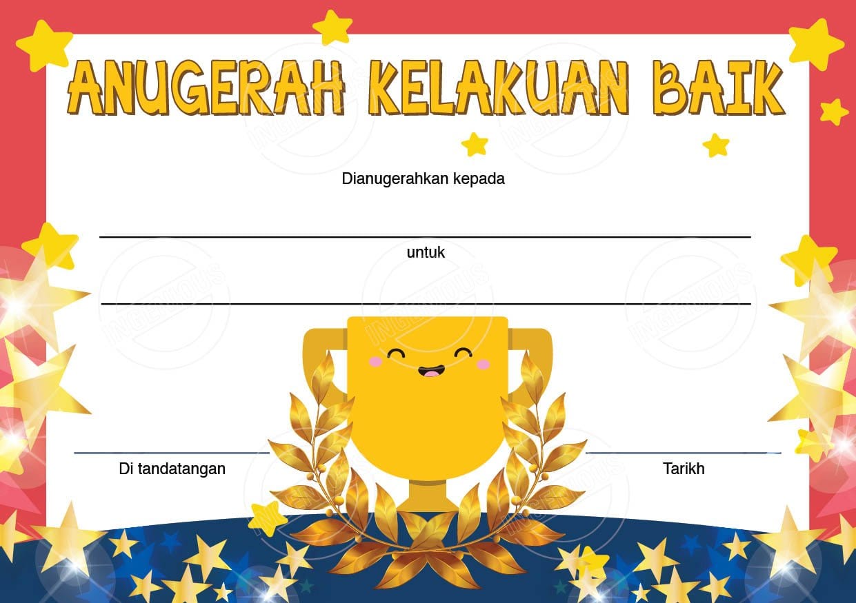 TotallyIngenious Certificates Good Behaviour - CGBML1