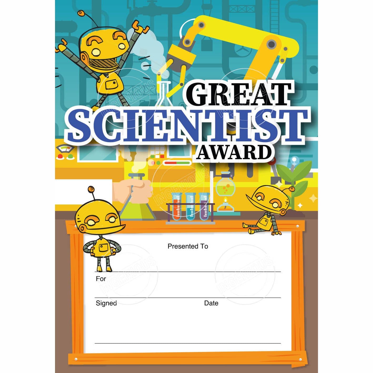 TotallyIngenious Certificates Great Scientist - CGSCEL3