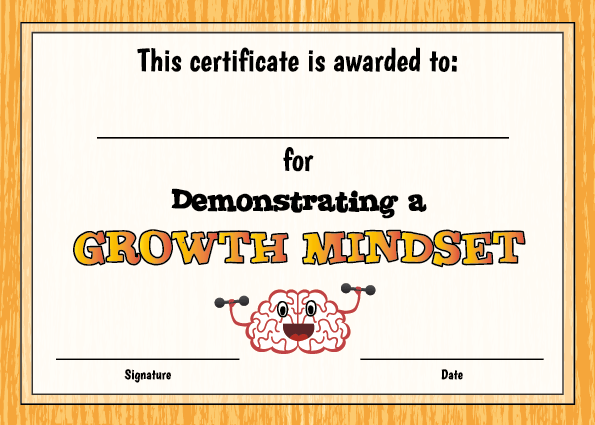 TotallyIngenious Certificates Growth Mindset - CGMSEL4