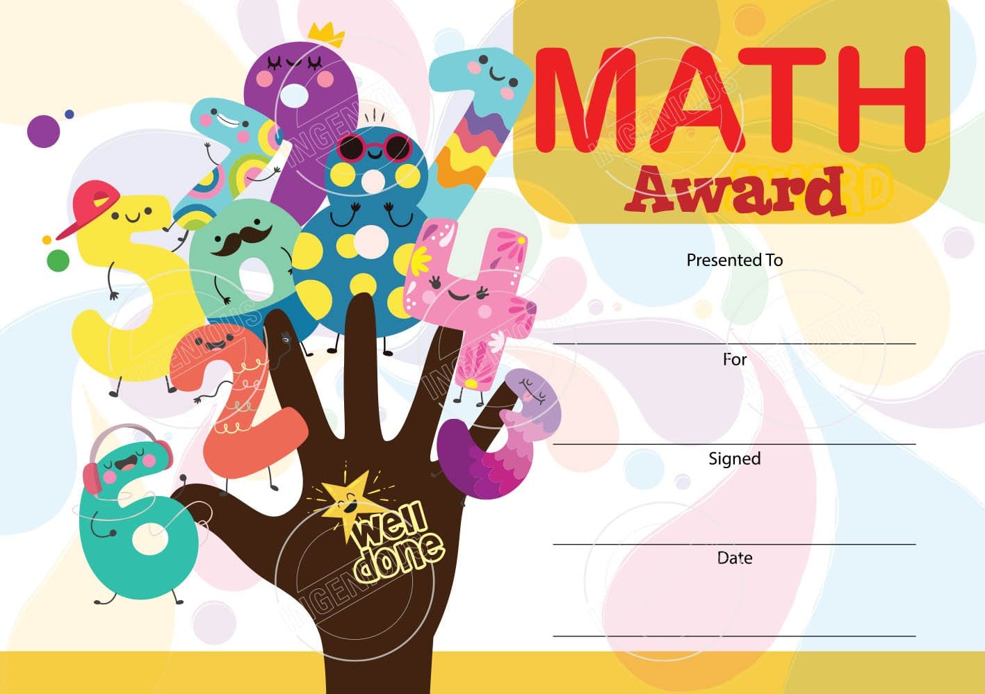 TotallyIngenious Certificates Math - CMEL1