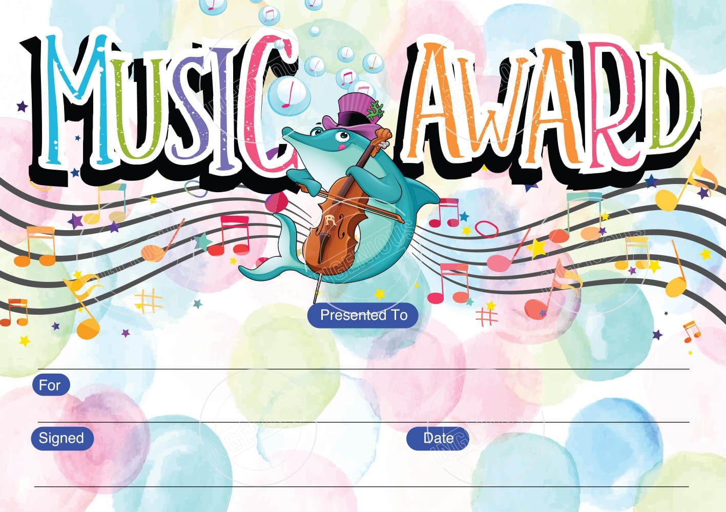 TotallyIngenious Certificates Music - CMUEL2