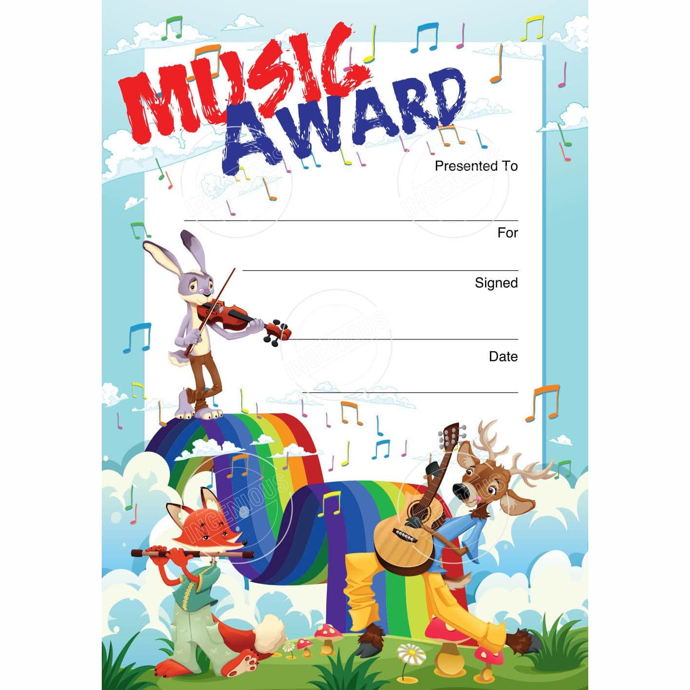 TotallyIngenious Certificates Music - CMUEL3