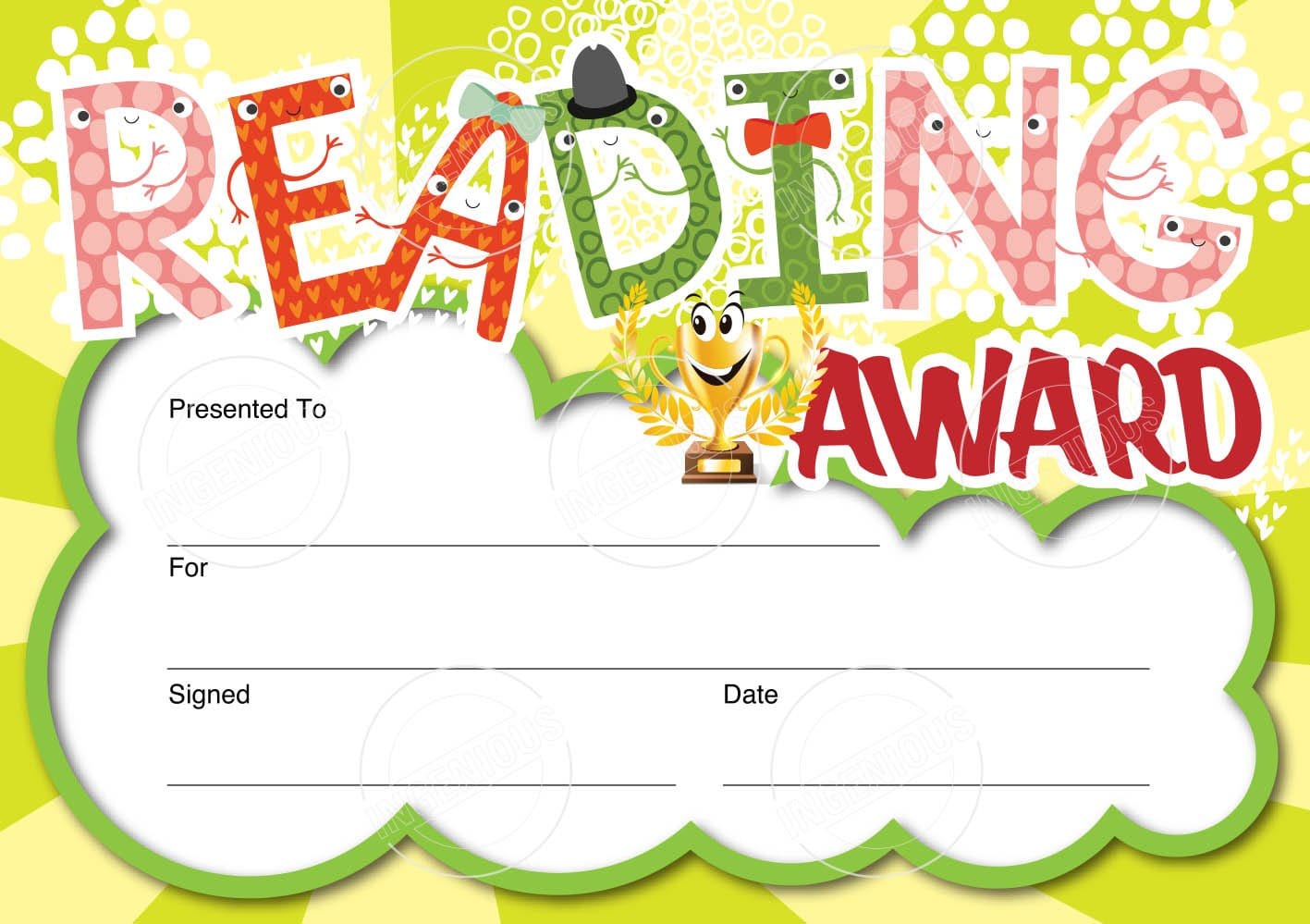TotallyIngenious Certificates Reading - CRDEL2