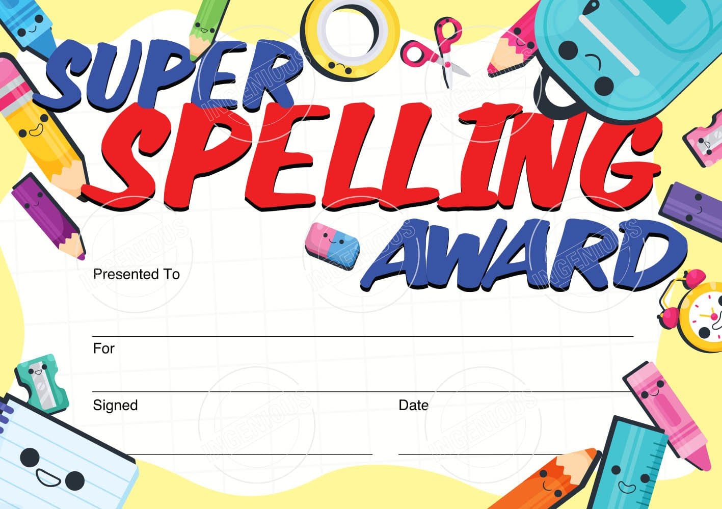 TotallyIngenious Certificates Super Spelling - CSPEL2