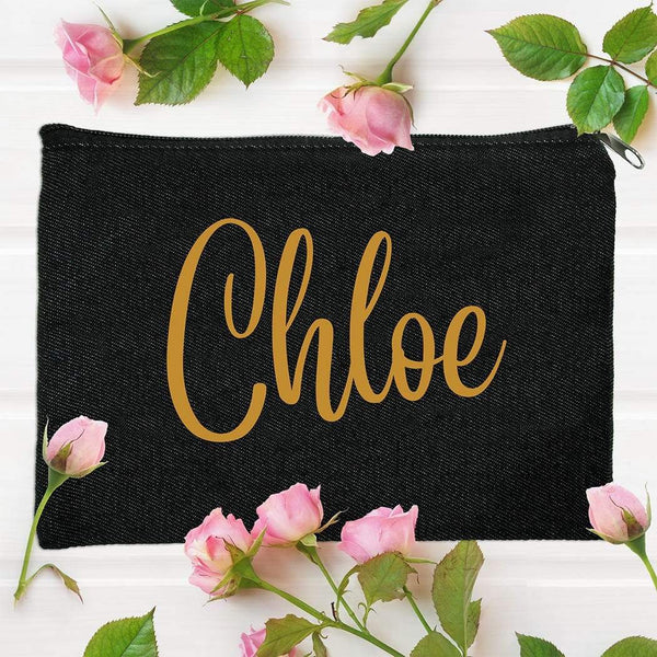 TotallyIngenious Denim Pouches Personalised Denim Pouches (Big)