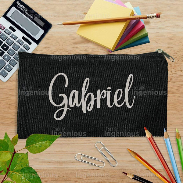 TotallyIngenious Denim Pouches Personalised Denim Pouches (Small)