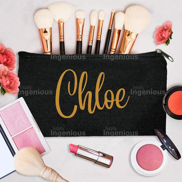 TotallyIngenious Denim Pouches Personalised Denim Pouches (Small)