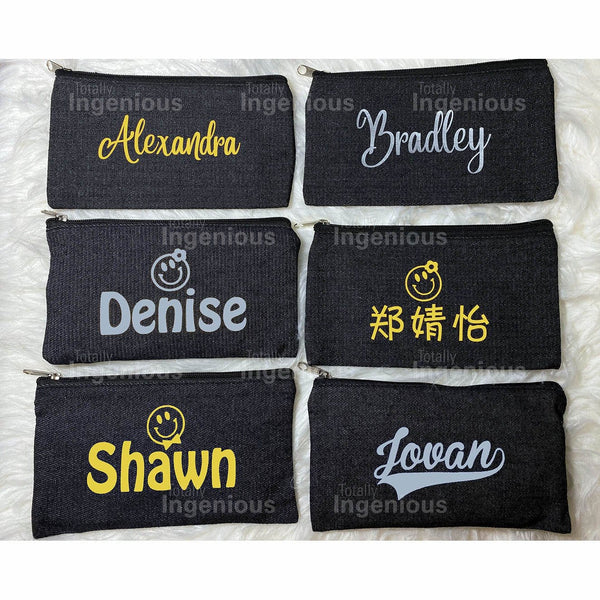 TotallyIngenious Denim Pouches Personalised Denim Pouches (Small)