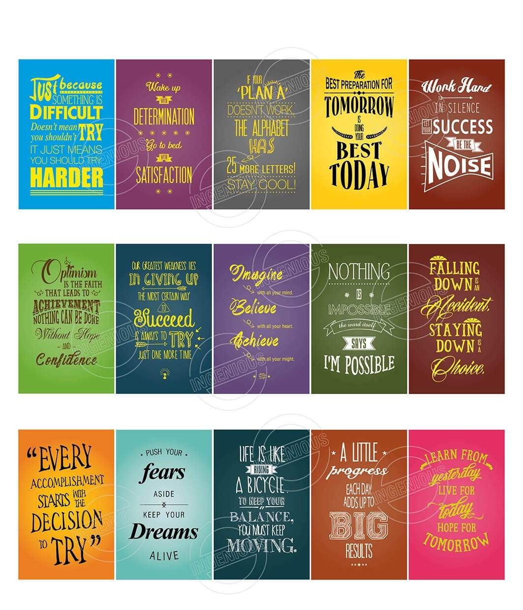 TotallyIngenious Motivational Card Set C Motivational Cards