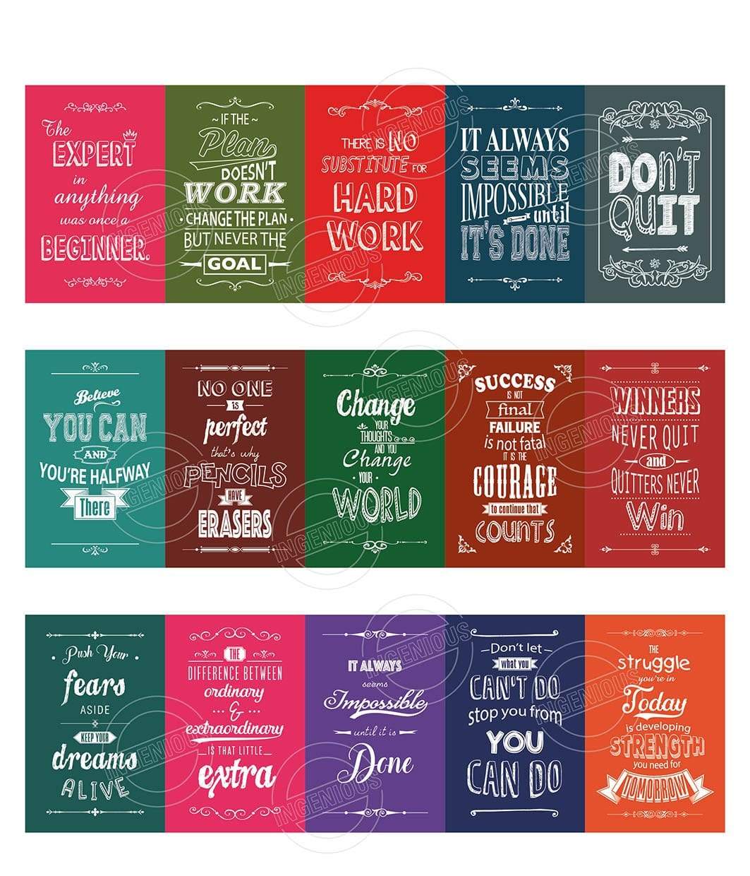 TotallyIngenious Motivational Card Set F Motivational Cards