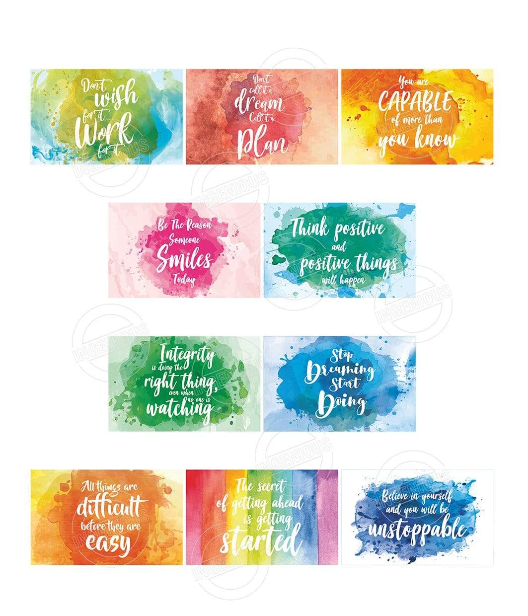 TotallyIngenious Motivational Card Set L Motivational Cards