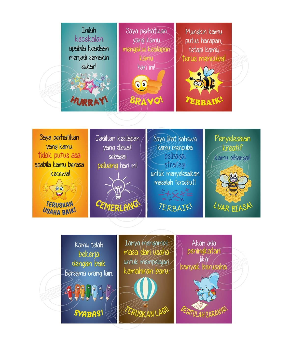 TotallyIngenious Motivational Card Set R Motivational Cards (ML)