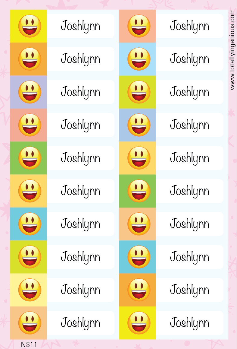 TotallyIngenious Name Sticker Name Sticker IGNS11 (Waterproof & Tear Resistant) (Min. 2pcs)