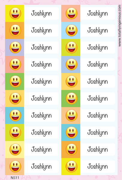 TotallyIngenious Name Sticker Name Sticker IGNS11 (Waterproof & Tear Resistant) (Min. 2pcs)