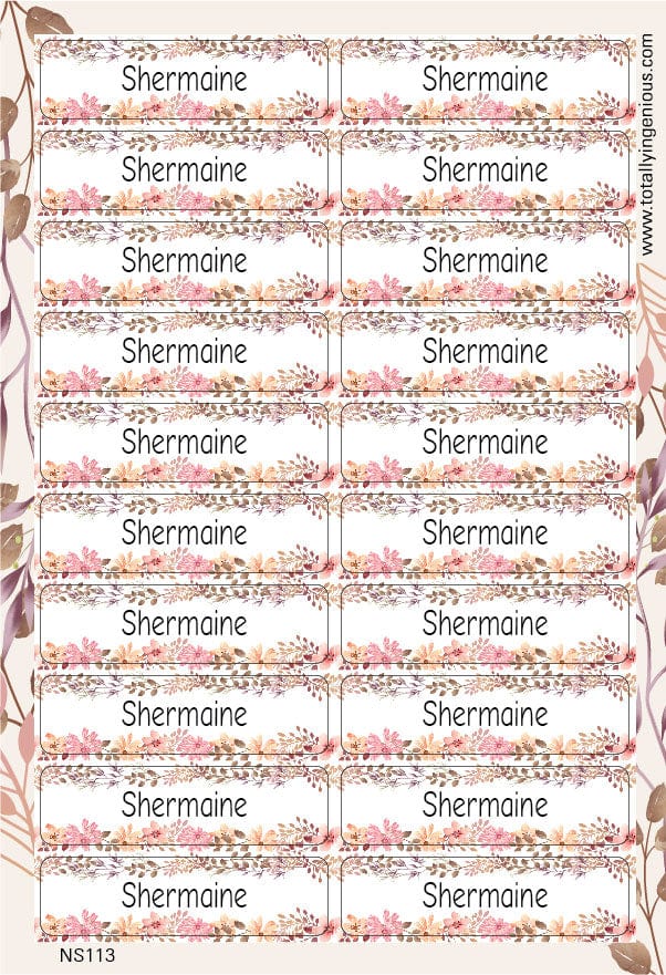 TotallyIngenious Name Sticker Name Sticker IGNS113 (Waterproof & Tear Resistant) (Min. 2pcs)