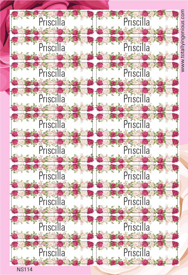 TotallyIngenious Name Sticker Name Sticker IGNS114 (Waterproof & Tear Resistant) (Min. 2pcs)