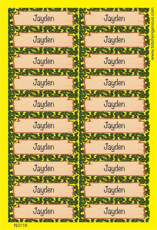 TotallyIngenious Name Sticker Name Sticker IGNS118 (Waterproof & Tear Resistant) (Min. 2pcs)