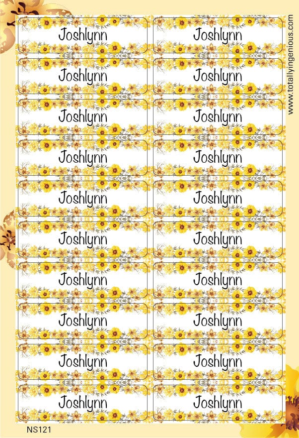 TotallyIngenious Name Sticker Name Sticker IGNS121 (Waterproof & Tear Resistant) (Min. 2pcs)
