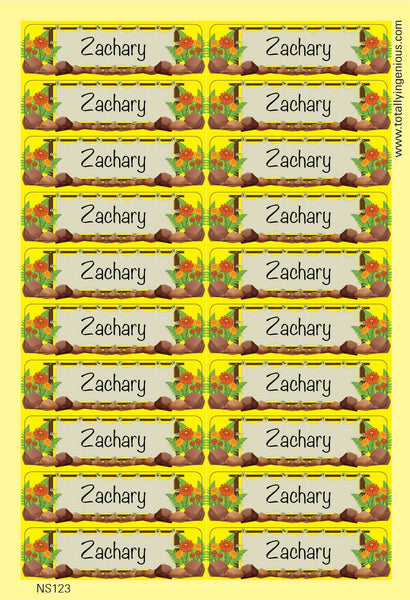 TotallyIngenious Name Sticker Name Sticker IGNS123 (Waterproof & Tear Resistant) (Min. 2pcs)