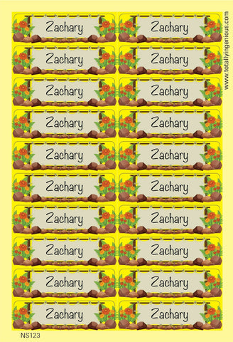 TotallyIngenious Name Sticker Name Sticker IGNS123 (Waterproof & Tear Resistant) (Min. 2pcs)