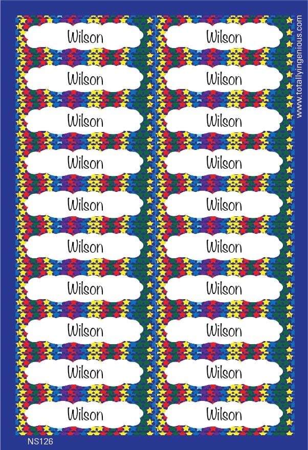 TotallyIngenious Name Sticker Name Sticker IGNS126 (Waterproof & Tear Resistant) (Min. 2pcs)
