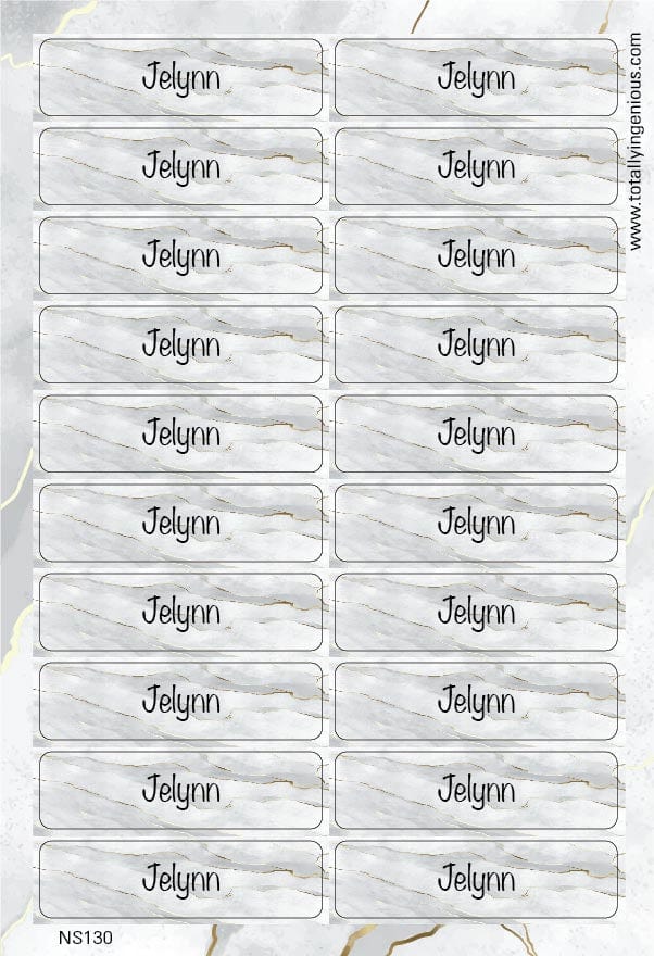 TotallyIngenious Name Sticker Name Sticker IGNS130 (Waterproof & Tear Resistant) (Min. 2pcs)