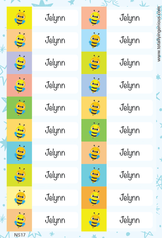 TotallyIngenious Name Sticker Name Sticker IGNS17 (Waterproof & Tear Resistant) (Min. 2pcs)