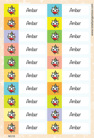 TotallyIngenious Name Sticker Name Sticker IGNS18 (Waterproof & Tear Resistant) (Min. 2pcs)