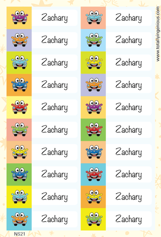 TotallyIngenious Name Sticker Name Sticker IGNS21 (Waterproof & Tear Resistant) (Min. 2pcs)