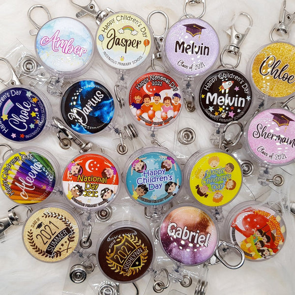 TotallyIngenious Retractable Reel Personalised Retractable Badge Reels (Min. 5pcs)