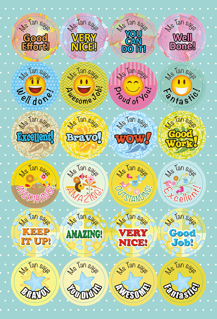 TotallyIngenious Stickers Personalised Teacher's Stickers (EL) Set B