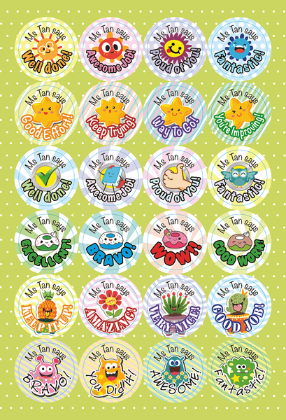 TotallyIngenious Stickers Personalised Teacher's Stickers (EL) Set C