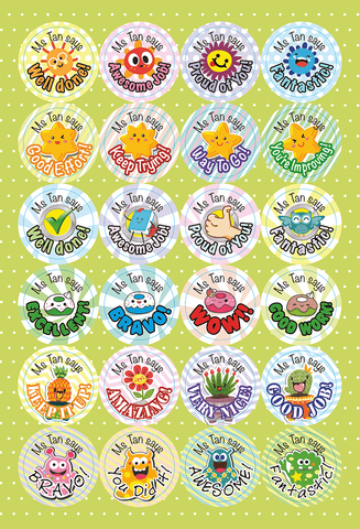 TotallyIngenious Stickers Personalised Teacher's Stickers (EL) Set C