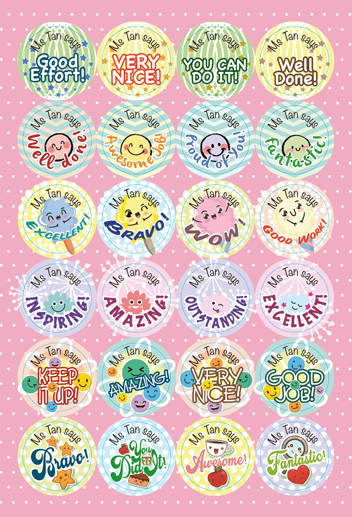 TotallyIngenious Stickers Personalised Teacher's Stickers (EL) Set E