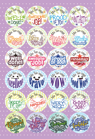 TotallyIngenious Stickers Personalised Teacher's Stickers (EL) Set F