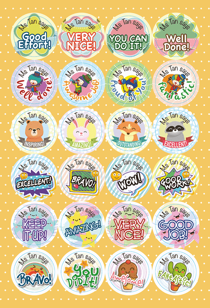 TotallyIngenious Stickers Personalised Teacher's Stickers (EL) Set H
