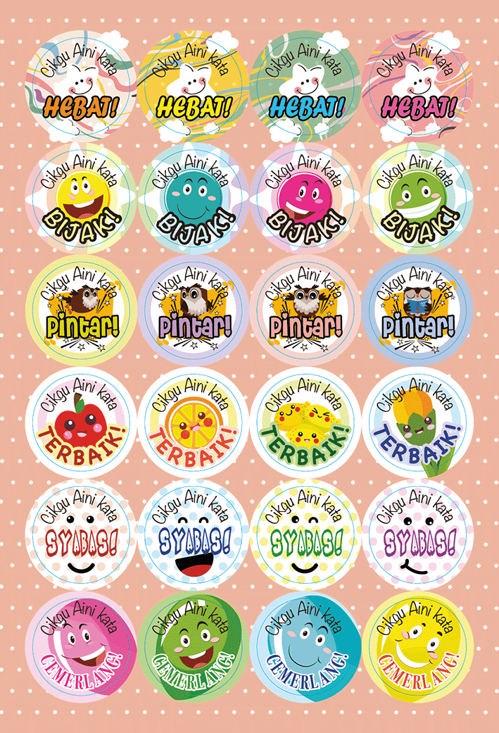 TotallyIngenious Stickers Personalised Teacher's Stickers (ML) Set D