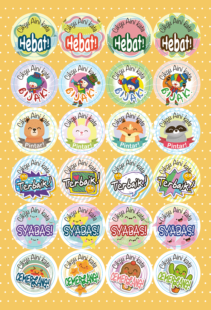 TotallyIngenious Stickers Personalised Teacher's Stickers (ML) Set H